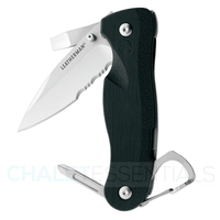 Leatherman CRATER C33TX Shiny Serrated Blade Pocket Folding Knife *AUTHAUSDEALER*