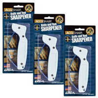 ACCUSHARP 3 Pack Knife & Tool Sharpener Pull Thru 47KS Made in USA Kitchen Knives Tools
