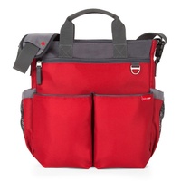 NEW SKIP HOP DUO SIGNATURE NAPPY DIAPER BABY BAG W/ CHANGING MAT - RED SKIPHOP
