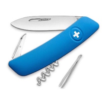 New SWIZA Folding Pocket Knife Anti Slip Grip Swiss Army 6 Features BLUE