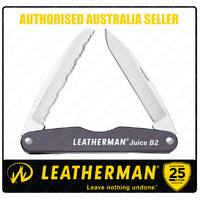 LEATHERMAN JUICE B2 GRANITE GREY Folding Pocket Knife 2 Blade 832365 AUTHAUSDEALER