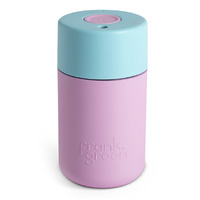 New FRANK GREEN 340ml 12oz PINK BLUSH AQUA Smart Reuseable Coffee Cup Tea