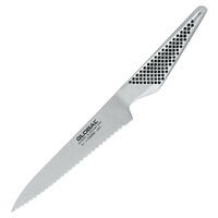 Global Utility Serrated Blade 15cm Knife GS-14L - Made in Japan