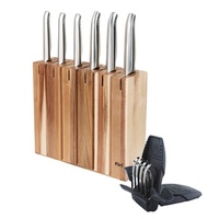 FURI PRO 8pc Segmented Wood Knife Block Set + Sharpener 41369