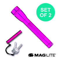 NEW MAGLITE 2AA FLASHLIGHT HOT PINK & SOLITAIRE MADE IN USA 