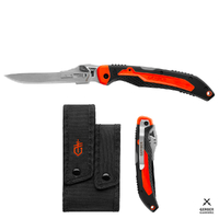 New Gerber Vital Big Game Folding Knife Orange Handle Hunting