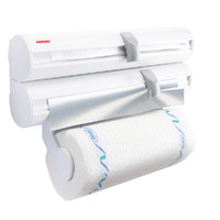 Leifheit Rolly Mobil Wall Mounted Foil Cling Film & Kitchen Roll Dispenser - White 25795