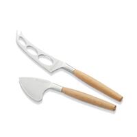 STANLEY ROGERS 50732 Cheese Knives Stainless steel 2 PC Set Wooden handle