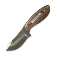 WINCHESTER Barrens Wood Handle Fixed Stainless Blade Skinning Knife Full Tang w/ Sheath 31-003436