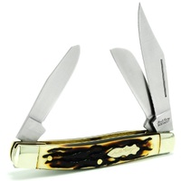 New Schrade Senior Rancher 3 Steel Blade Uncle Henry Pocket knife - YU885UH