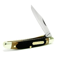New SCHRADE YU194OT Gunstock Trapper Old timer Knife Lockback Stainless Blade
