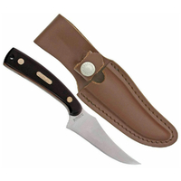 NEW SCHRADE Sharpfinger Fixed Blade Old Timer Knife YU152OT w/ Leather Sheath