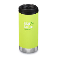 KLEAN KANTEEN TKWIDE INSULATED 12oz 355ml LIME JUICY PEAR W/ Cafe Cap