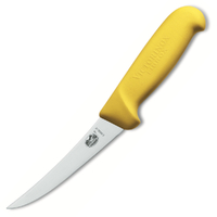 New Victorinox Yellow Fibrox 12cm Narrow Boning Curved Butcher Knife 5.6608.12