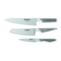 GLOBAL 3 Piece Knife Set 9cm Paring & 14cmVegetable 20cm Cooks 3pc 79609