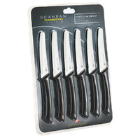 Scanpan Spectrum 6 Piece Steak Knife Set-  Black 6pc Knives