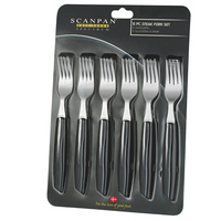 SCANPAN SPECTRUM 6 piece BLACK FORK Set 6pc