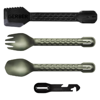 GERBER COMPLEAT SPATULA AND TONG ESSENTIALS GREEN 31-003468 CAMPING TOOL