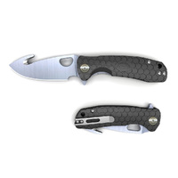 Honey Badger Flipper Medium BLACK Hook Folding Pocket Knife YHB1261