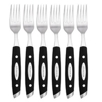 New Scanpan Classic 6 Piece Steak Fork 6pc - Black