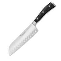 New Wusthof 18cm 7" Classic Ikon Hollow Edge Santoku Knife 4176-7W