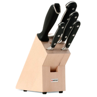 New Wusthof Essential Classic 6pc Trident Classic Knife Block Set , 9832-8W , Made in Germany