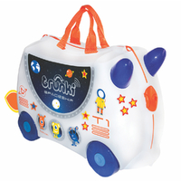 New TRUNKI Ride on Kids Suitcase Luggage Toy Box SKYE HERO SPACESHIP 