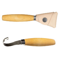 MORAKNIV Woodcarving 162 Hook Knife + Leather Sheath 13388