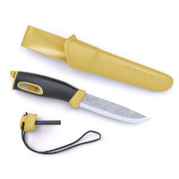 MORAKNIV Companion Spark Yellow Outdoor Fire Starter Knife & Sheath 13573 Sweden
