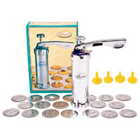 New SHULE Deluxe Cookie Press & Icing Set Incl 20 Biscuit Patterns