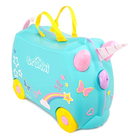 TRUNKI Ride on Kids Suitcase Luggage Toy Box UNA UNICORN
