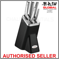 NEW GLOBAL NI 6 Piece Knife Block Japanese Kitchen Knives 6pc