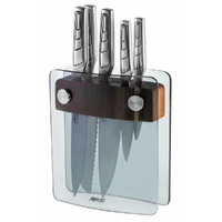 New AVANTI ELITE 6pc Knife Block Set 6 Piece German Stainless Steel Knives Kitchen 78889