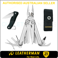 LATEST 2018 Leatherman WAVE PLUS + Multi Tool & Sheath & Skeletool Knife AUTHAUSDEALER