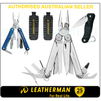 LATEST 2018 Leatherman WAVE PLUS + Multi Tool & Bit Kit & C33 Crater & Squirt BLU