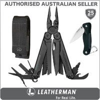 New Leatherman BLACK WAVE PLUS + Multi Tool & Sheath & Skeletool Knife AUTHAUSDEALER