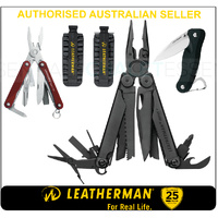 LATEST '18 Leatherman BLK WAVE PLUS + MultiTool & BitKit & Crater & Squirt RED