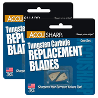 ACCUSHARP REPLACEMENT BLADES TUNGSTEN CARBIDE FOR KNIFE SHARPENER 2 PACK