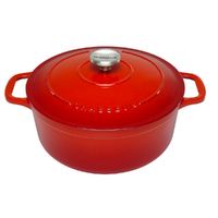 NEW CHASSEUR ROUND FRENCH OVEN 24CM / 4 LITRE RED - MADE IN FRANCE