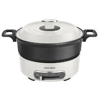 NEW MORPHY RICHARDS 1.8L MULTI FUNCTION ROUND COOKING POT , WHITE