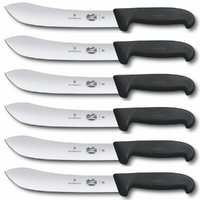 Victorinox Fibrox Wide Tip Butcher Bullnose 8" / 20cm Knife 5.7403.20 , Set of 6
