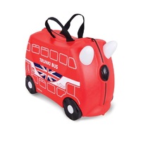 NEW TRUNKI RIDE ON SUITCASE TOY BOX CHILDREN KIDS LUGGAGE - BORIS BUS RED SAVE !