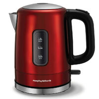 MORPHY RICHARDS ACCENTS 1L CORDLESS KETTLE BOILER JUG  , METALLIC RED 101007