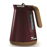 MORPHY RICHARDS ASPECT KETTLE BOILER JUG W/ CORK TRIM , MAROON 100017 
