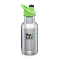 Klean Kanteen Classic Kid Insulated 12oz Water Bottle W/ Sport Cap - Stainless