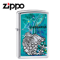 New Zippo High Polish Chrome Zodiac Lighter - Aquarius