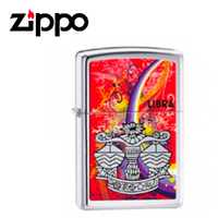 New Zippo High Polish Chrome Zodiac Lighter - Libra