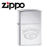 New Zippo High Polish Chrome Jack Daniel Logo Lighter