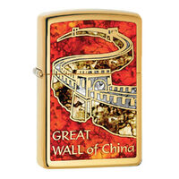 NEW ZIPPO GENUINE BRASS FUSION FINISH GREAT WALL OF CHINA LIGHTER