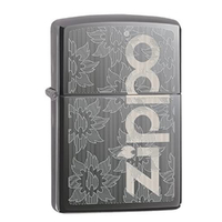 New Zippo Black Ice Logo Lighter